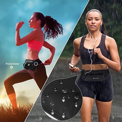 Correa de Bum Jogging Belt Bag Running de la prenda impermeable del poliéster con el tenedor de botella