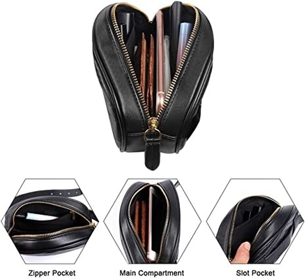 Cruzado - bolso impermeable de cuero de la correa de la PU de Fanny Pack de la moda del cuerpo
