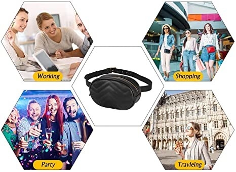 Cruzado - bolso impermeable de cuero de la correa de la PU de Fanny Pack de la moda del cuerpo