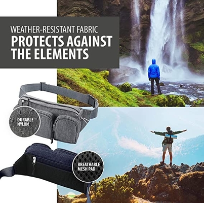 Bolso de Fanny Pack Hiking Cute Waist de la moda de 6 bolsillos