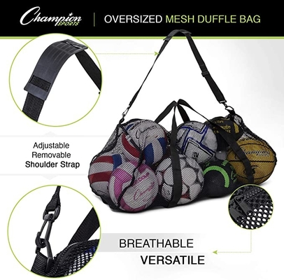 Bolso de gran tamaño del gimnasio de Mesh Sports Duffle Bag Multipurpose con la cremallera ajustable