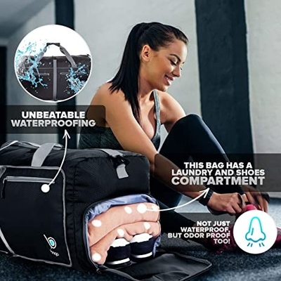 Mochila plegable de la tela de lana basta del petate 60l de los deportes para la prenda impermeable ligera de los hombres de las mujeres