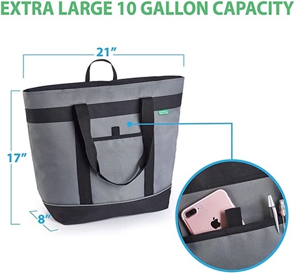 La suavidad la termal de Gray Insulated Cooler Bag HD echó a un lado refrigerador aislado