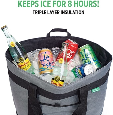 La suavidad la termal de Gray Insulated Cooler Bag HD echó a un lado refrigerador aislado