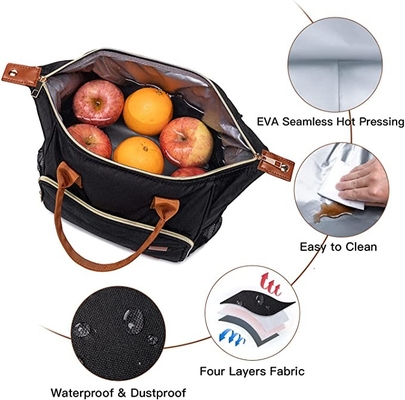 El refrigerador aislado portátil empaqueta los bolsos de compras reutilizables congelables del refrigerador para la playa de la comida campestre de la escuela
