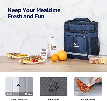 Bolso más fresco aislado hermético plegable del almuerzo reutilizable para los hombres de las mujeres