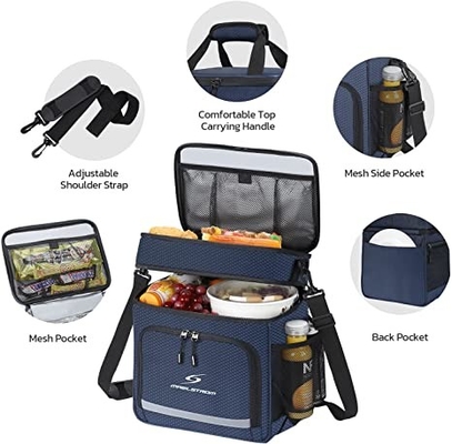 Bolso más fresco aislado hermético plegable del almuerzo reutilizable para los hombres de las mujeres