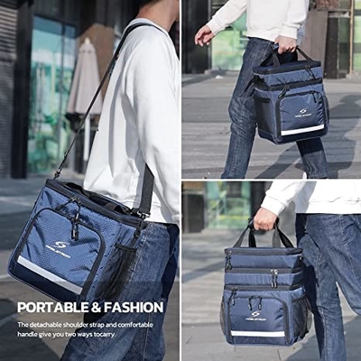 Bolso más fresco aislado hermético plegable del almuerzo reutilizable para los hombres de las mujeres