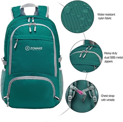 30l Packable que camina al peso ligero resistente de agua de la mochila plegable