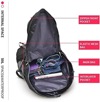mochila que camina resistente ligera de agua 50l para viajar que acampa que sube