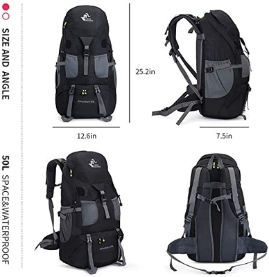 mochila que camina resistente ligera de agua 50l para viajar que acampa que sube