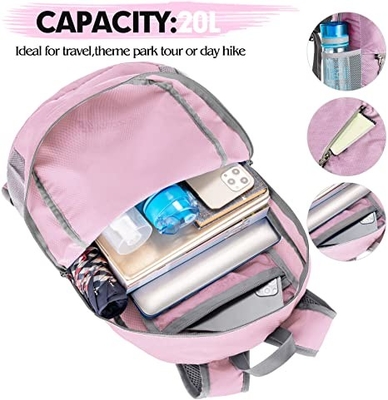 Mochila resistente al aire libre de agua 20l Packable de la mochila del ODM que camina plegable