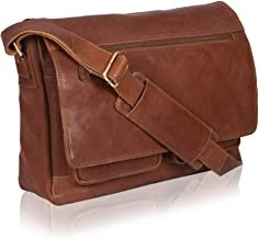 mensajero de cuero para mujer Bag Canvas Cowhide 400g del ordenador portátil 14inch