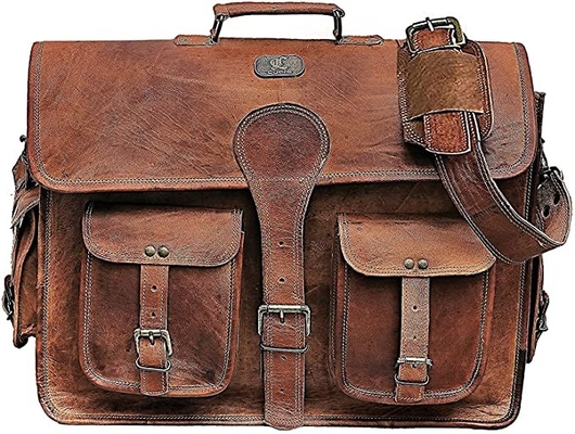 400g cartera de cuero hecha a mano de Bag For Laptop del mensajero del vintage de 14 pulgadas