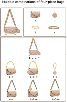 Bolso elegante de Small Quilted Crossbody del diseñador para las mujeres