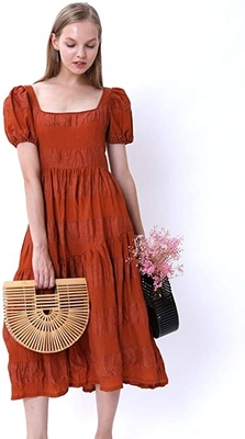 Bolso de bambú para mujer Tote Bags acolchado hecho a mano del OEM