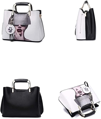 Señoras de lujo para mujer Tote Bags de cuero del hombro de la taleguilla del bolso de la manija superior