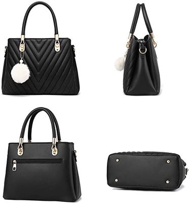 Taleguilla de lujo para mujer de la manija del top del bolso de la PU de la moda de cuero