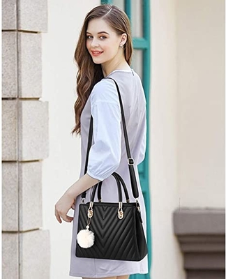 Taleguilla de lujo para mujer de la manija del top del bolso de la PU de la moda de cuero